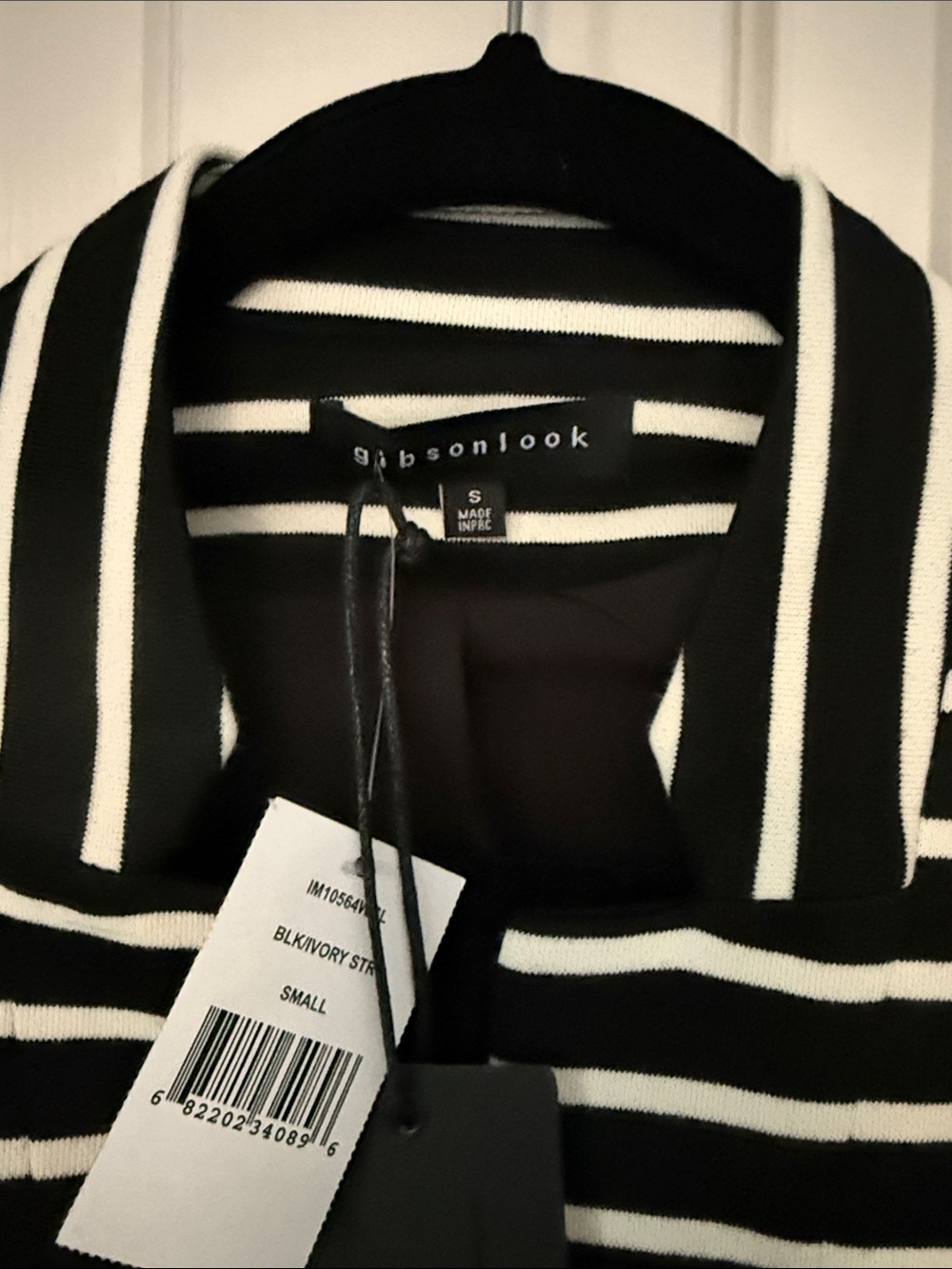 NWT GIBSONLOOK INVERTED NOTCH COLLAR BLACK CREAM KNIT BLEND LINED BLAZER SMALL - Picture 7 of 11